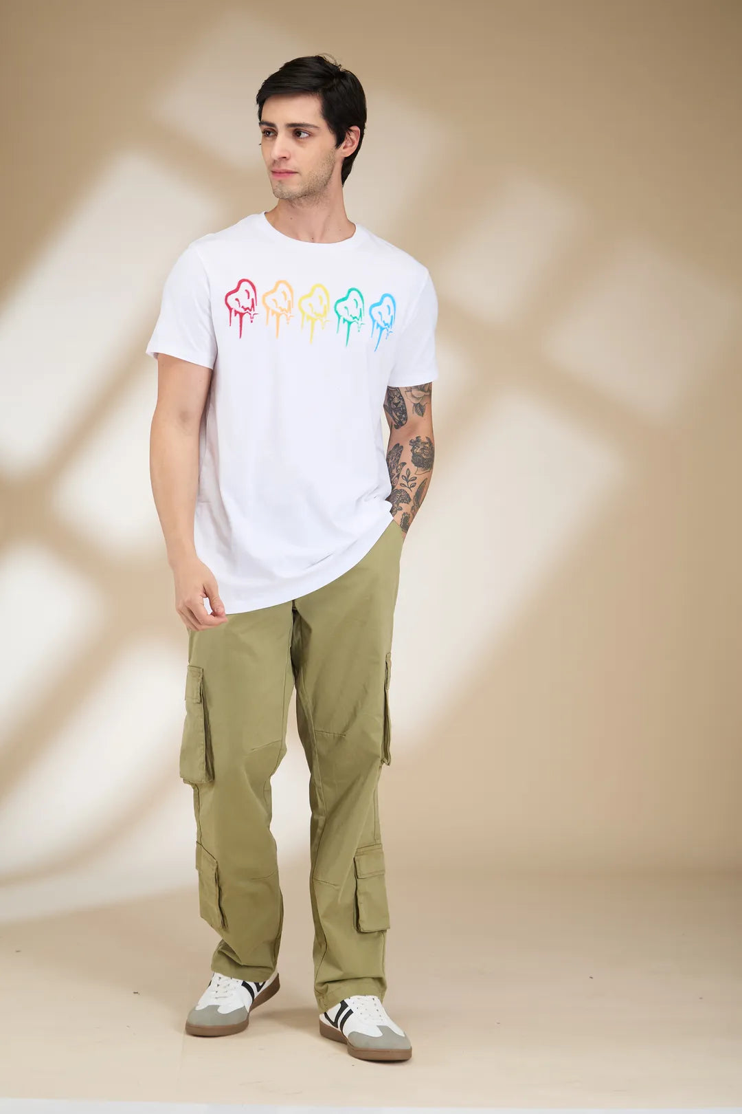 Olive Loose Fit Cargos for Men By Being Human Clothing