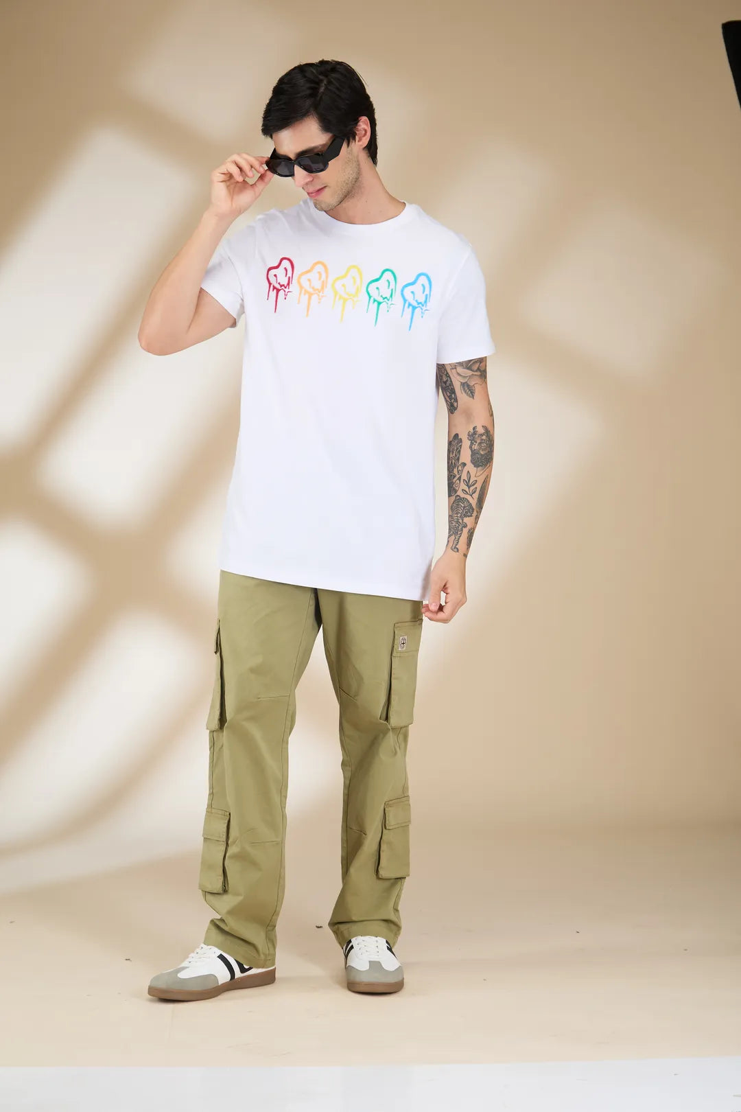 Olive Loose Fit Cargos for Men By Being Human Clothing