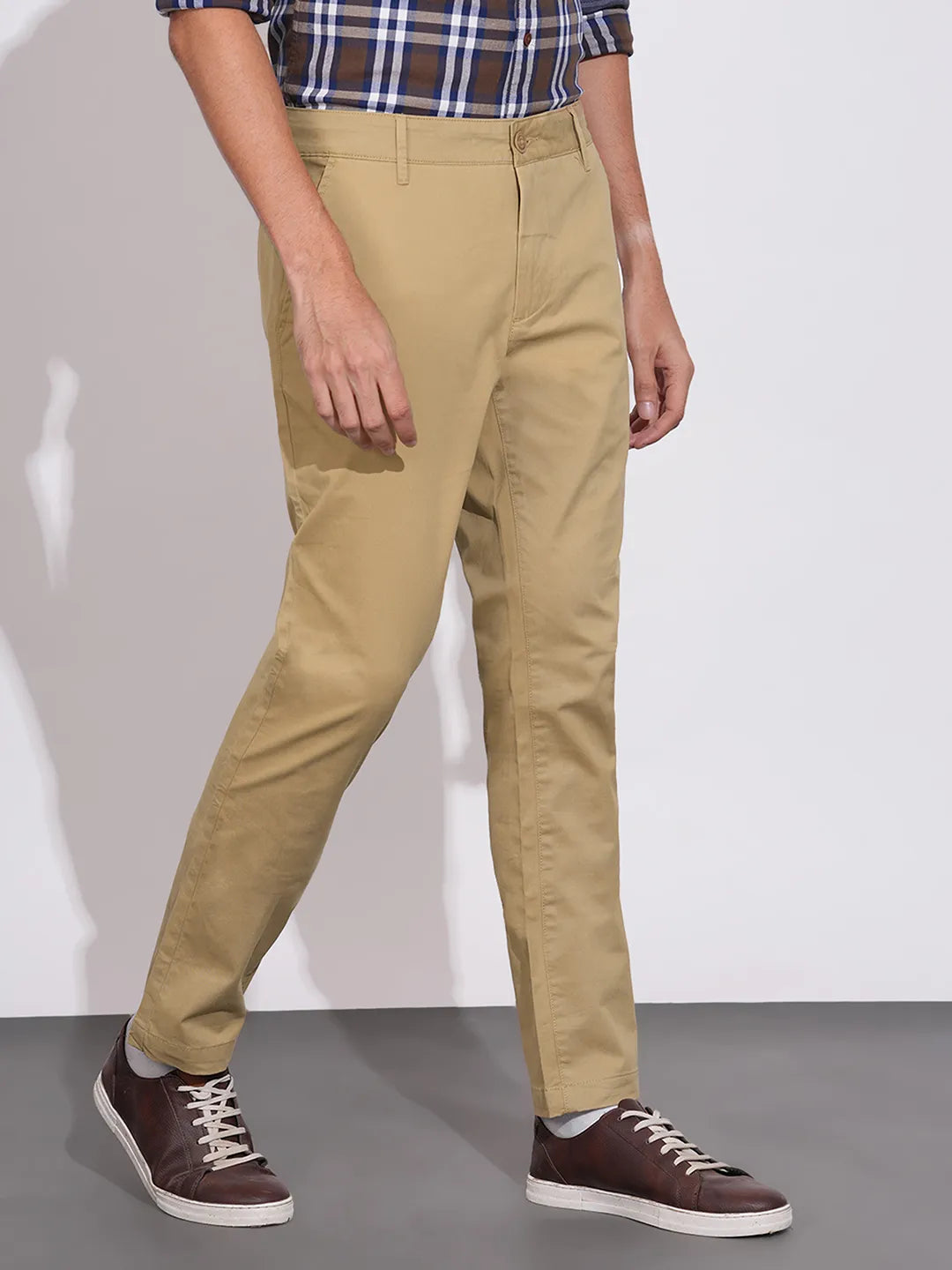 Being Human Khaki Slim Fit Chinos For Men