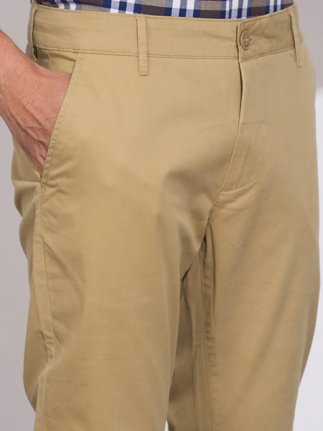 Being Human Khaki Slim Fit Chinos For Men