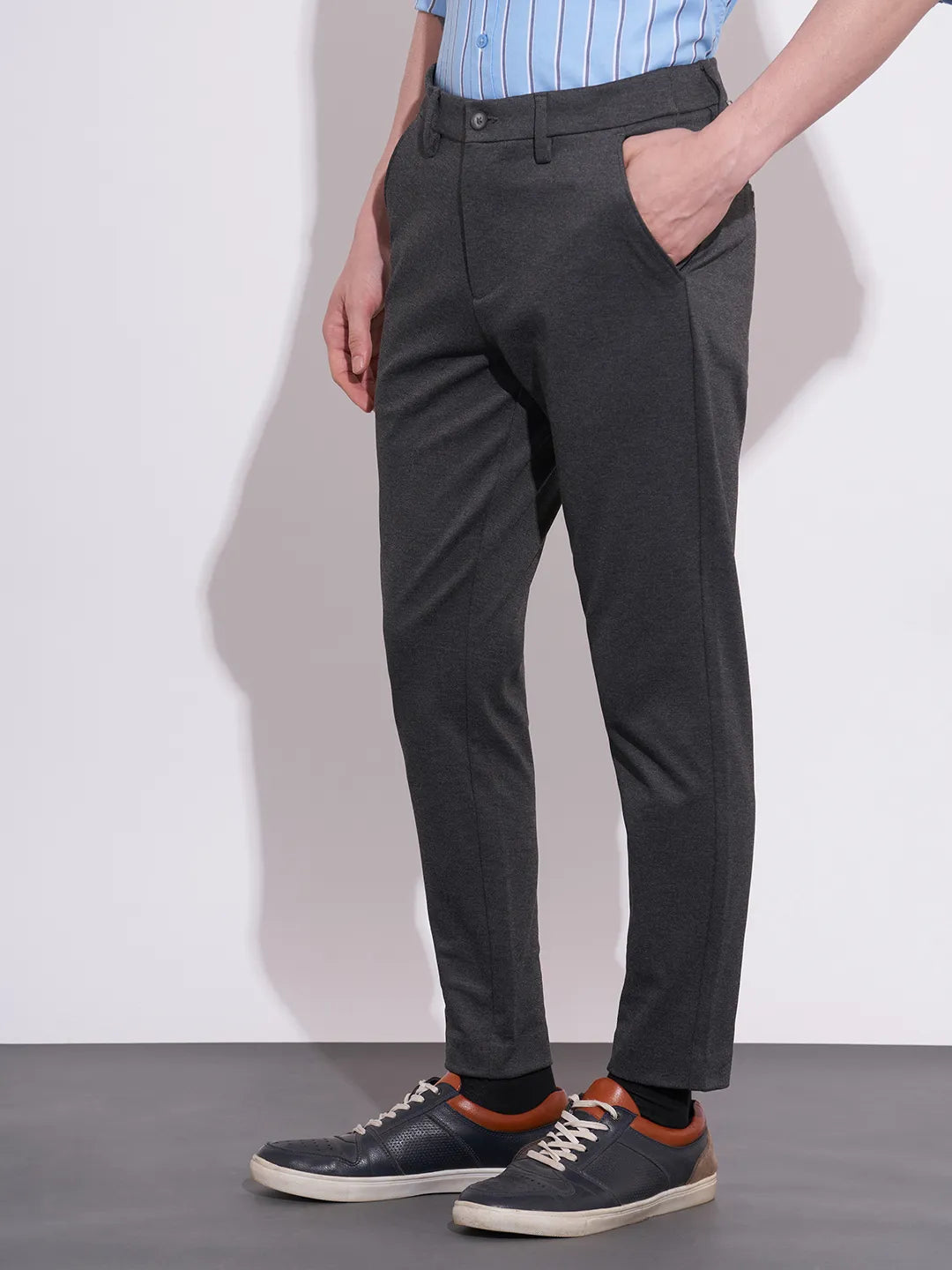 Being Human Men's Charcoal Grey Slim Fit Chinos