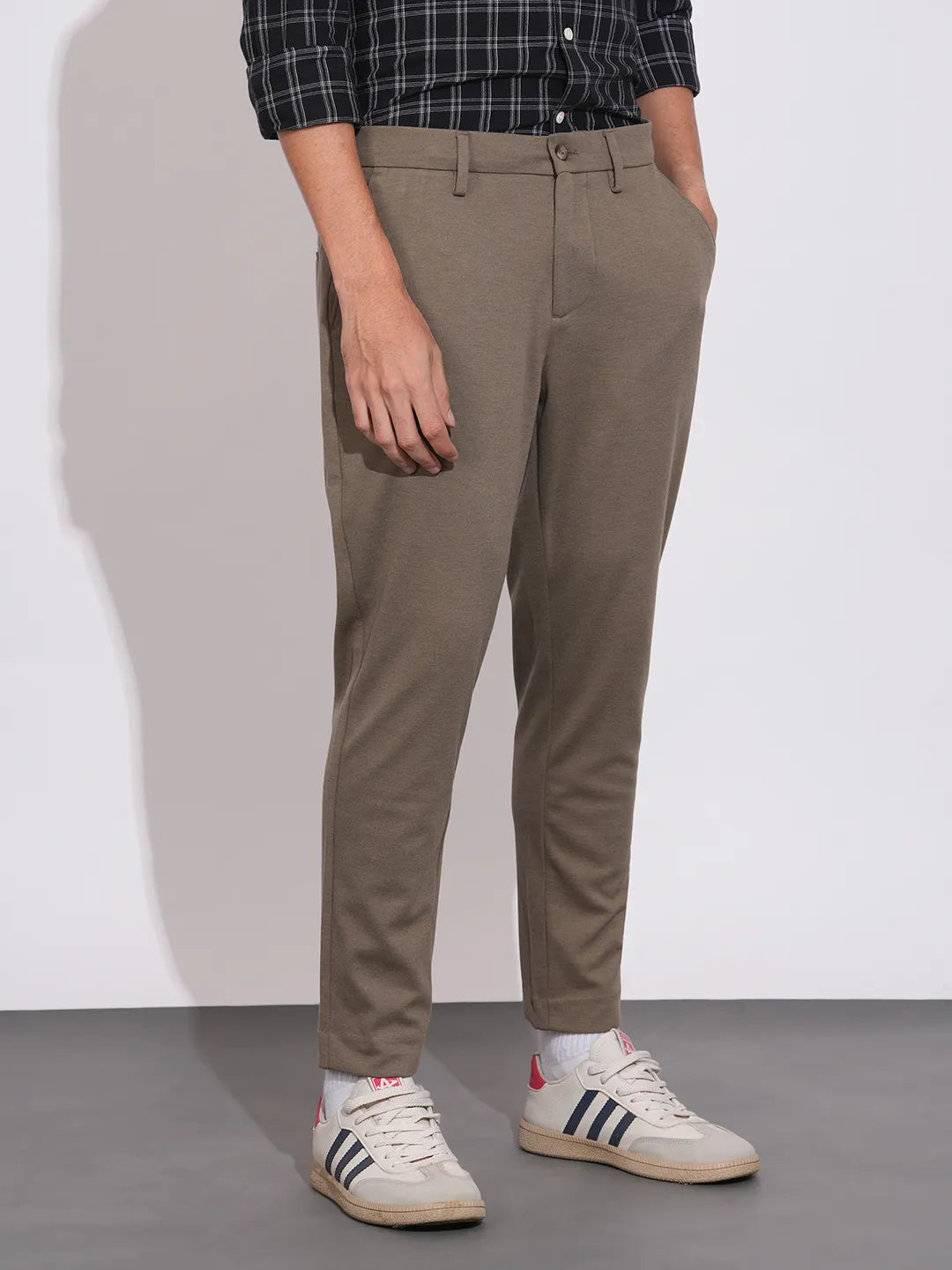 Being Human Khaki Slim Fit Chinos For Men