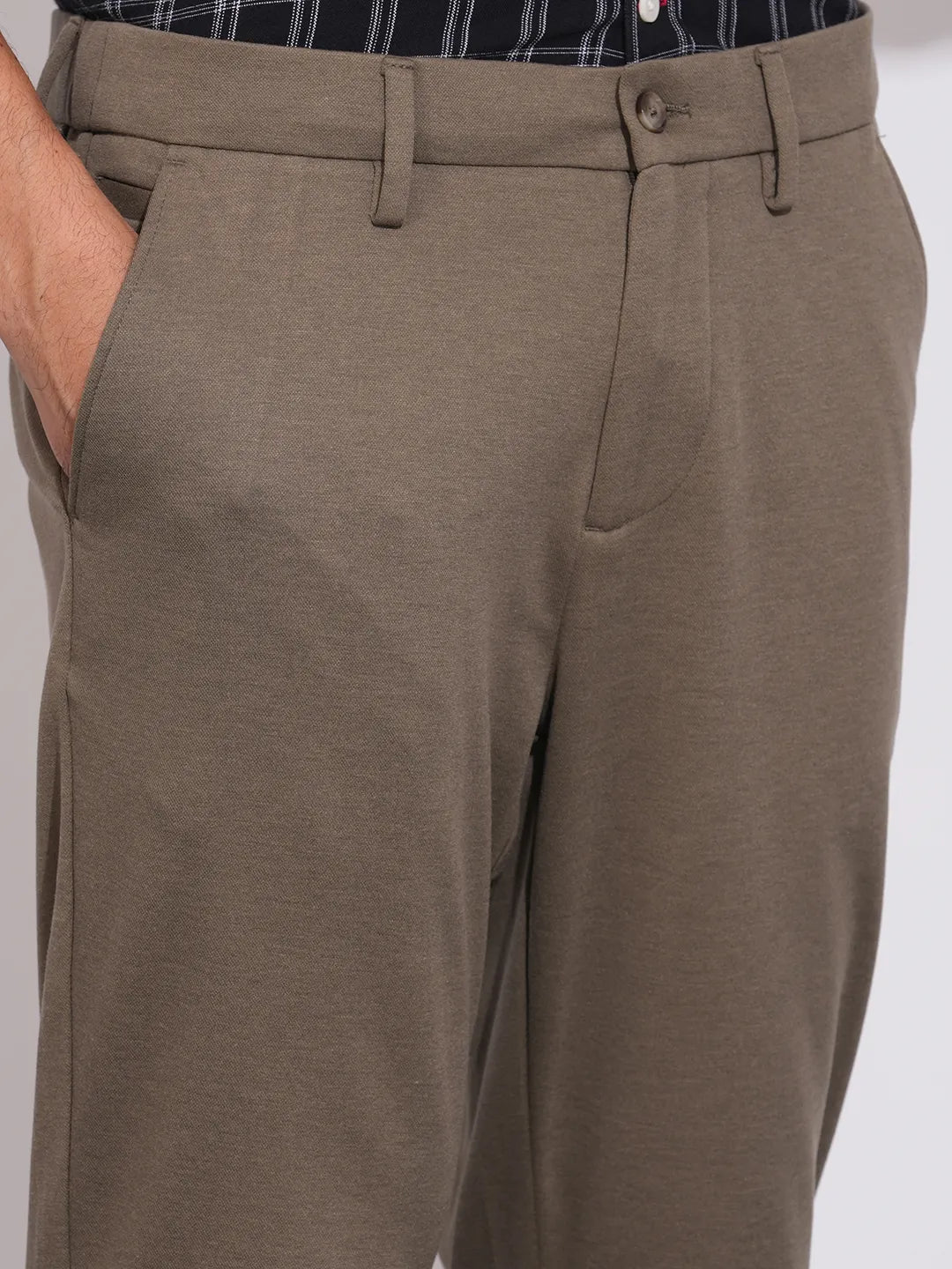 Being Human Khaki Slim Fit Chinos For Men