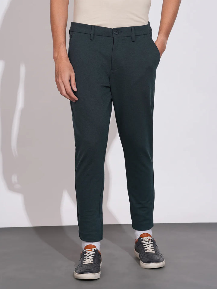 Petrol Cropped Fit Chinos For Men By Being Human Clothing