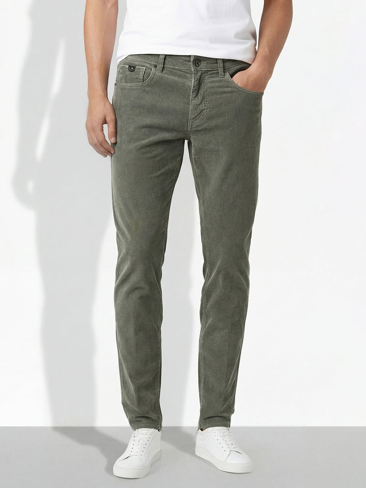 Green Neon-Slim Fit Denims for Men