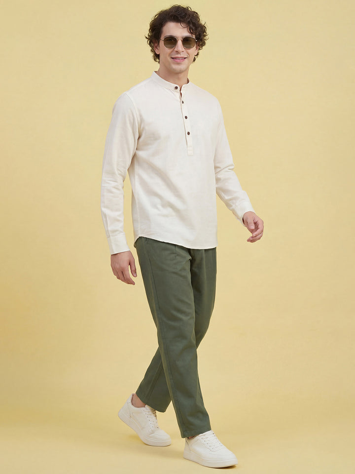 Olive Regular Fit Mid Rise Men's Chino Pant by Being Human Clothing