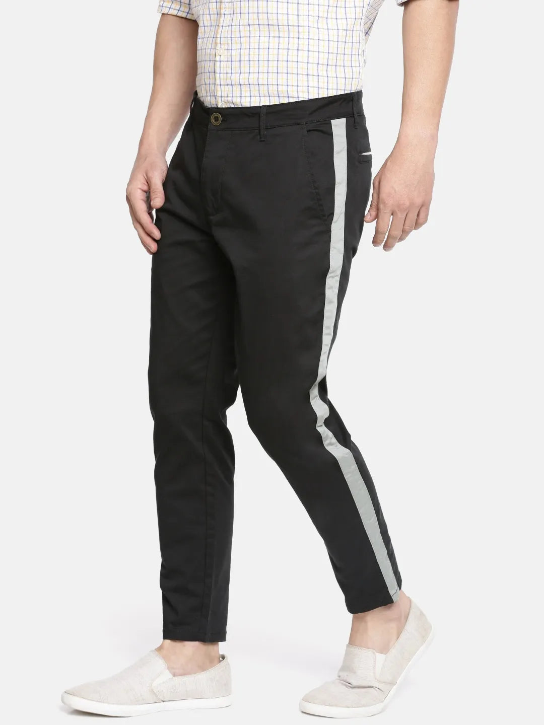 Black Regular Fit Men's Chinos by Being Human Clothing