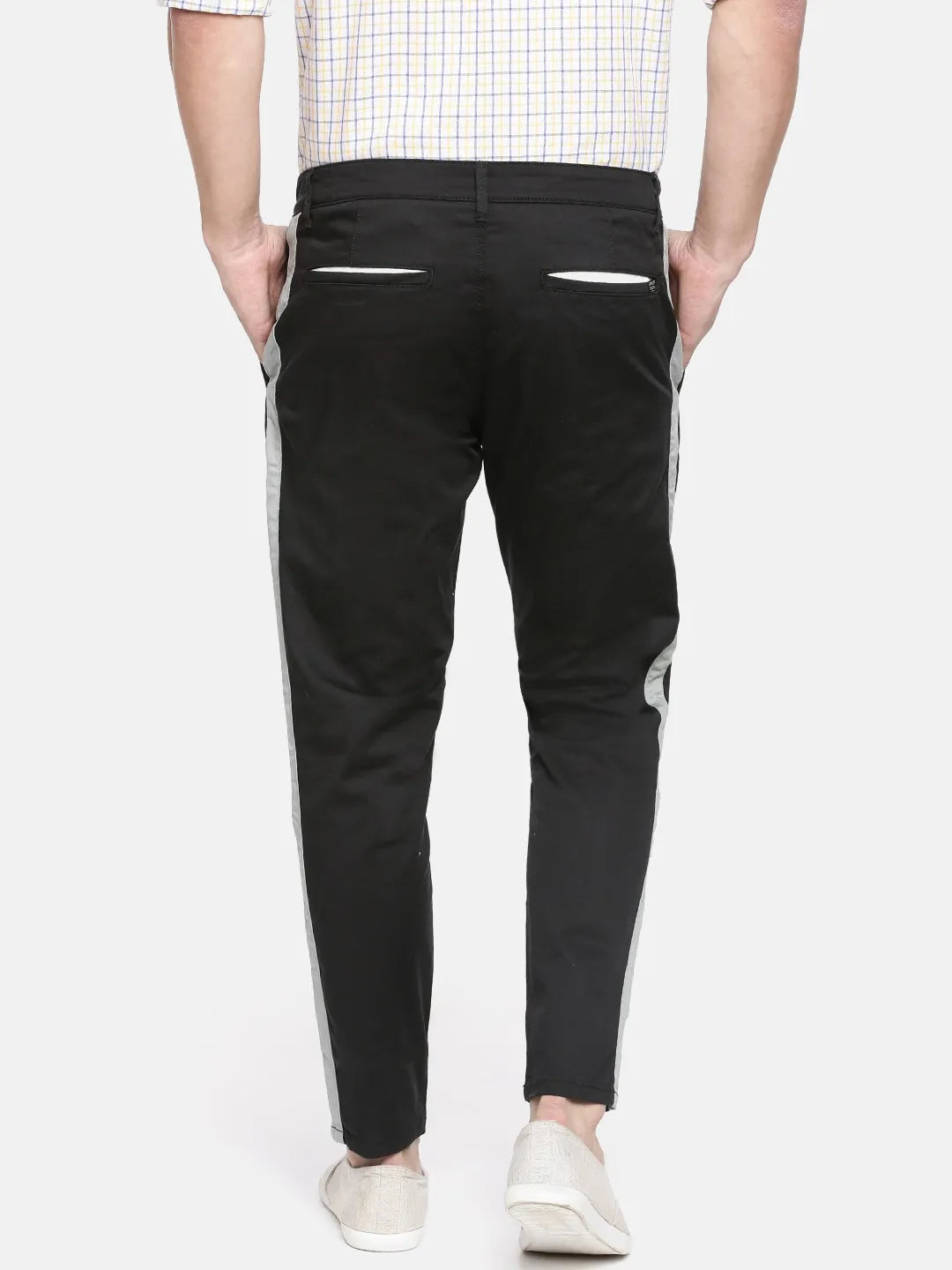Black Regular Fit Men's Chinos by Being Human Clothing