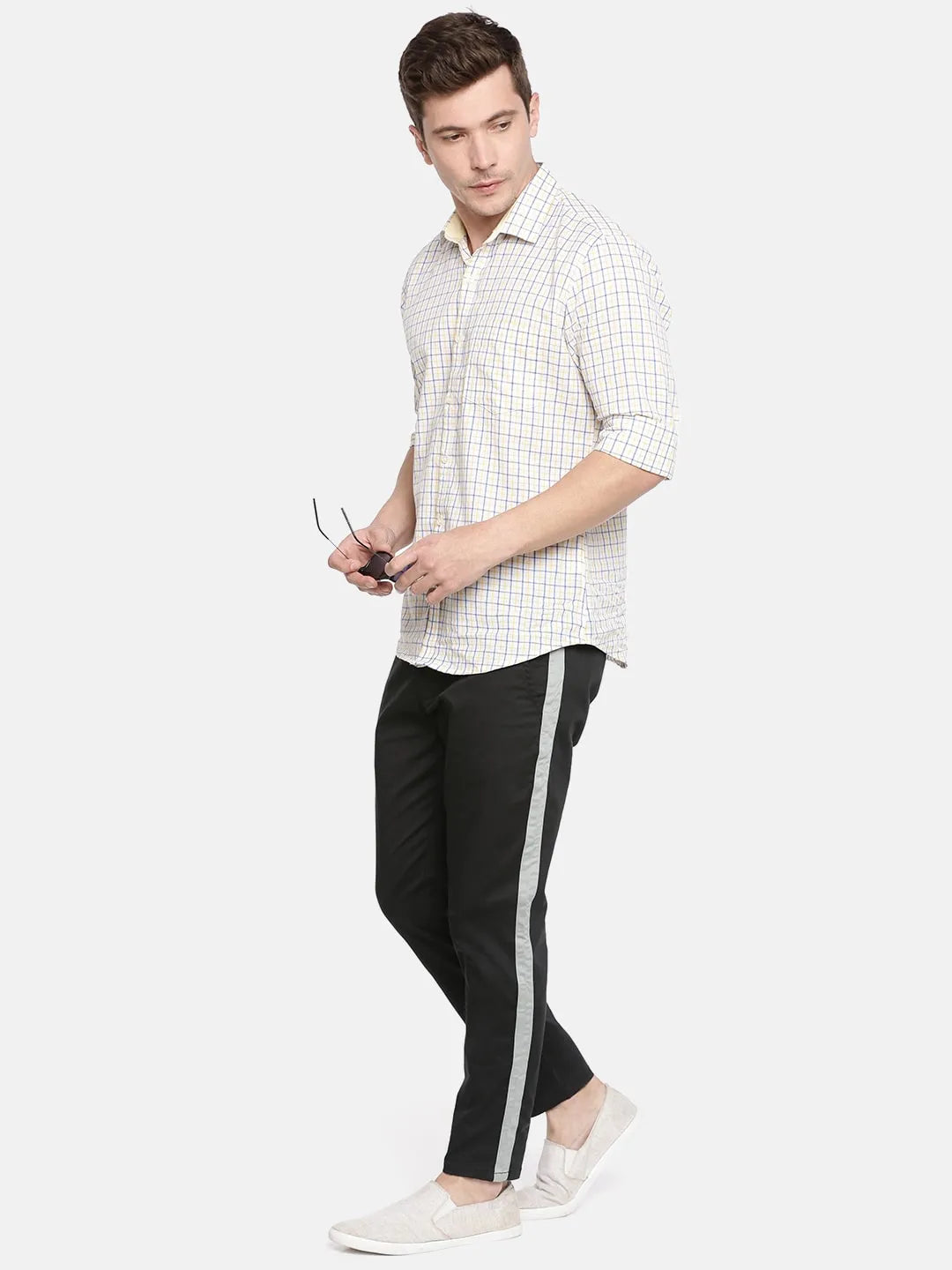 Black Regular Fit Men's Chinos by Being Human Clothing