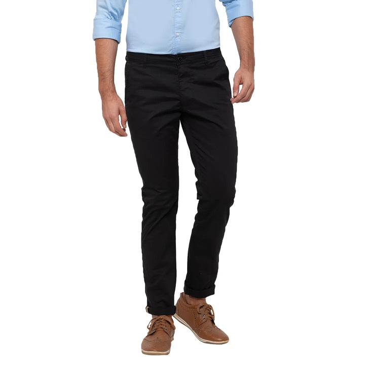 Black Regular Fit  Men's Chinos