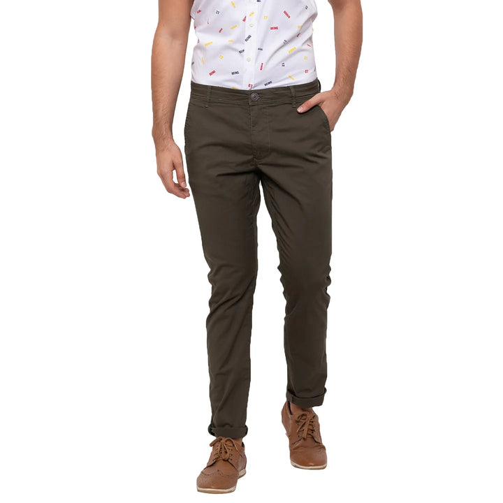 Green Regular Fit  Men's Chinos