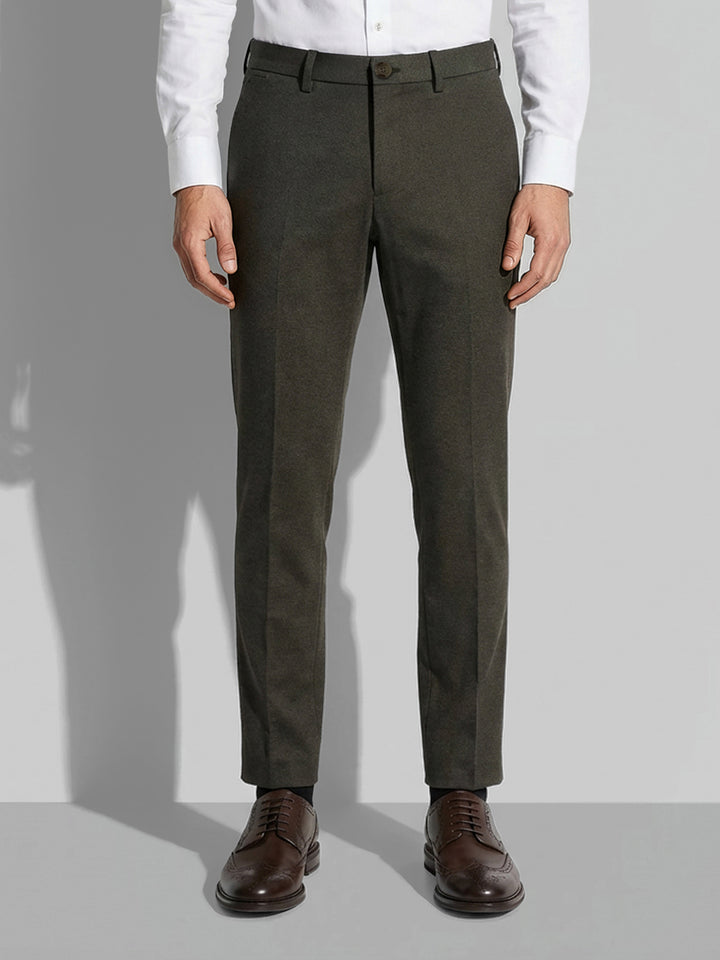 Dark Green Men's Cropped Chinos by Being Human Clothing
