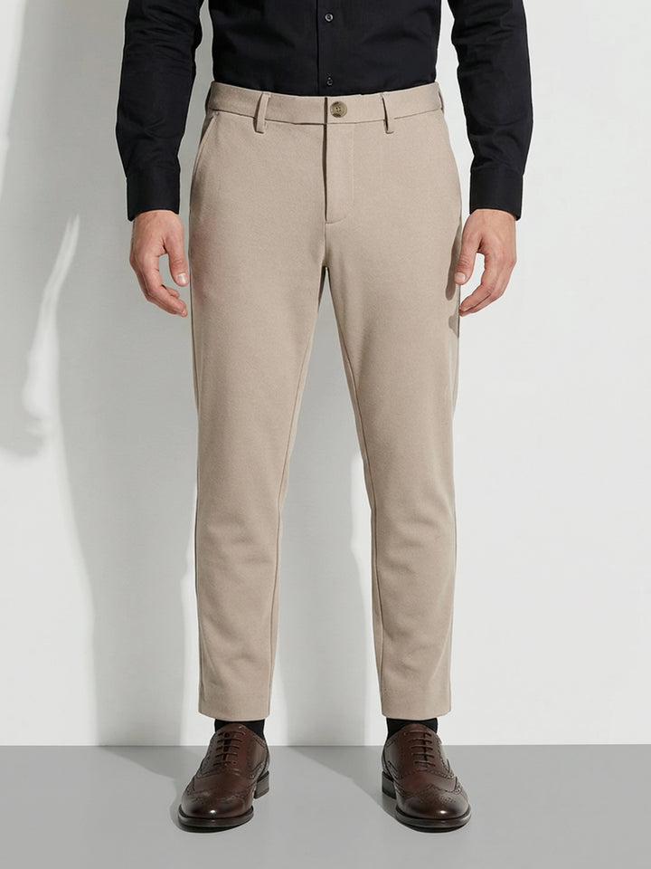 Beige Cropped Men's Chinos by Being Human Clothing