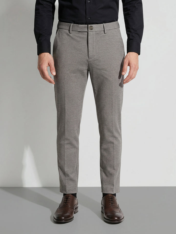 Grey Mid-Rise Men's Cropped Chinos by Being Human Clothing