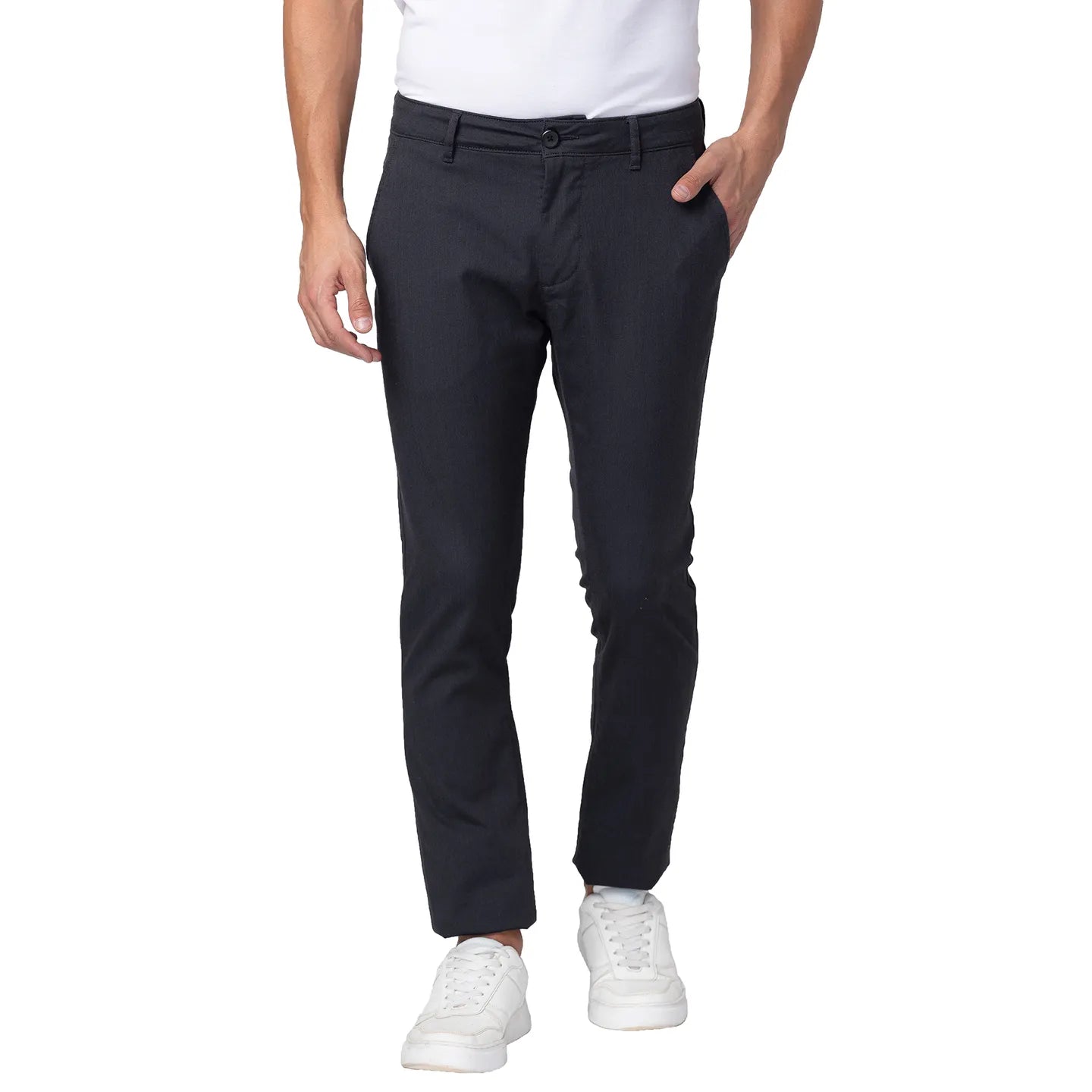 Being Human Clothing Men Slim Fit Chino-Charcoal