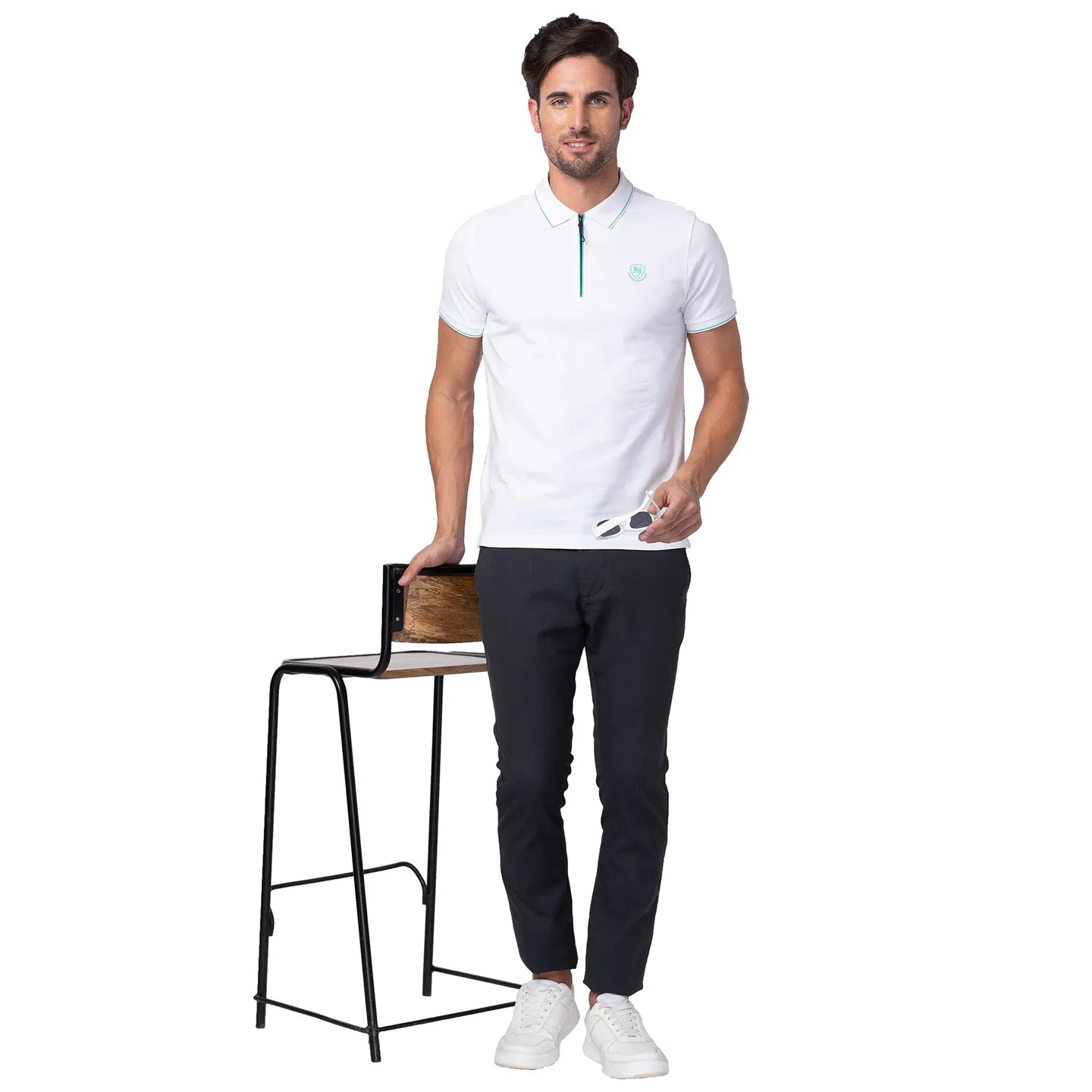 Being Human Clothing Men Slim Fit Chino-Charcoal