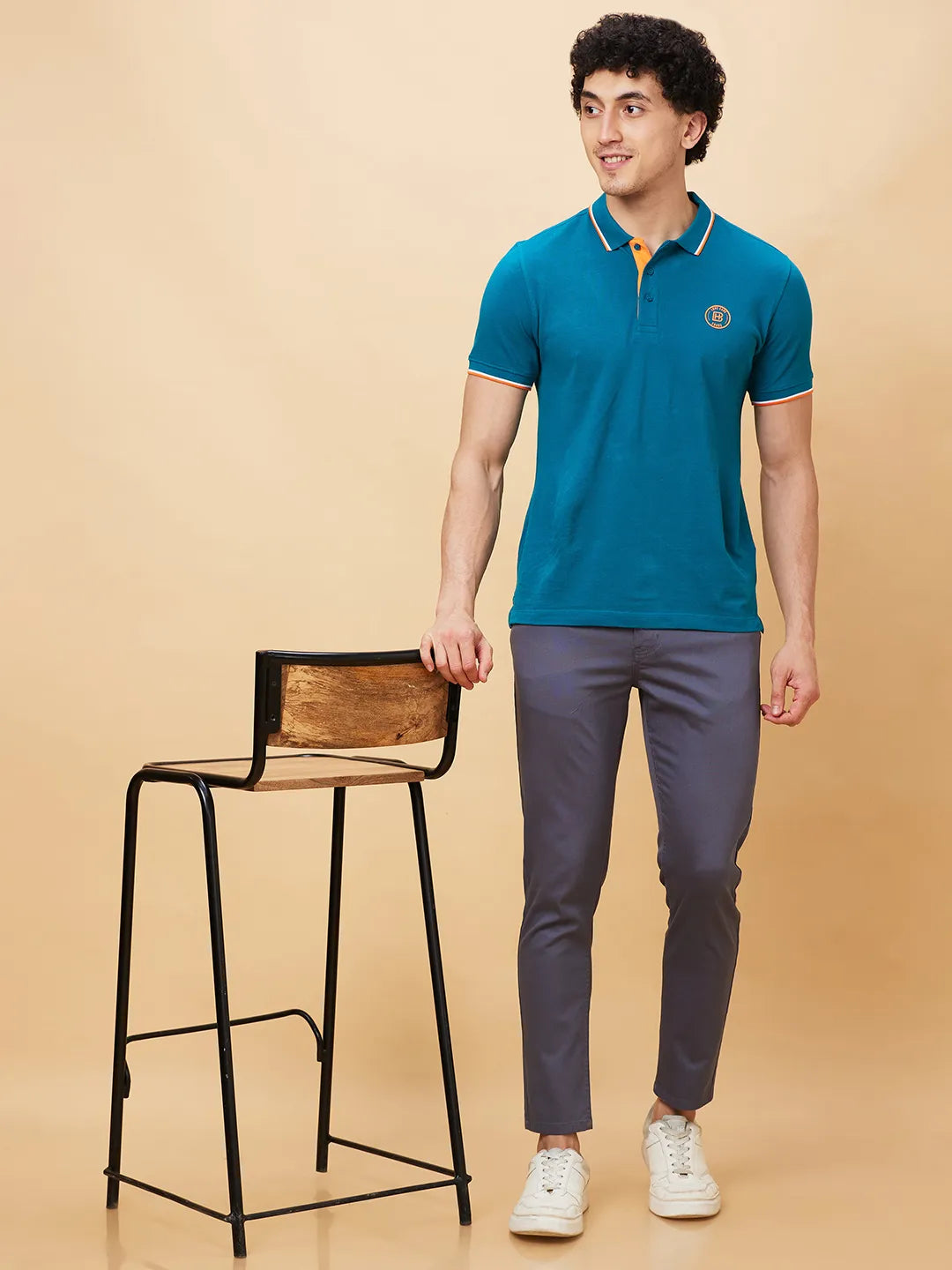 Grey Cropped Fit Men's Chinos by Being Human Clothing