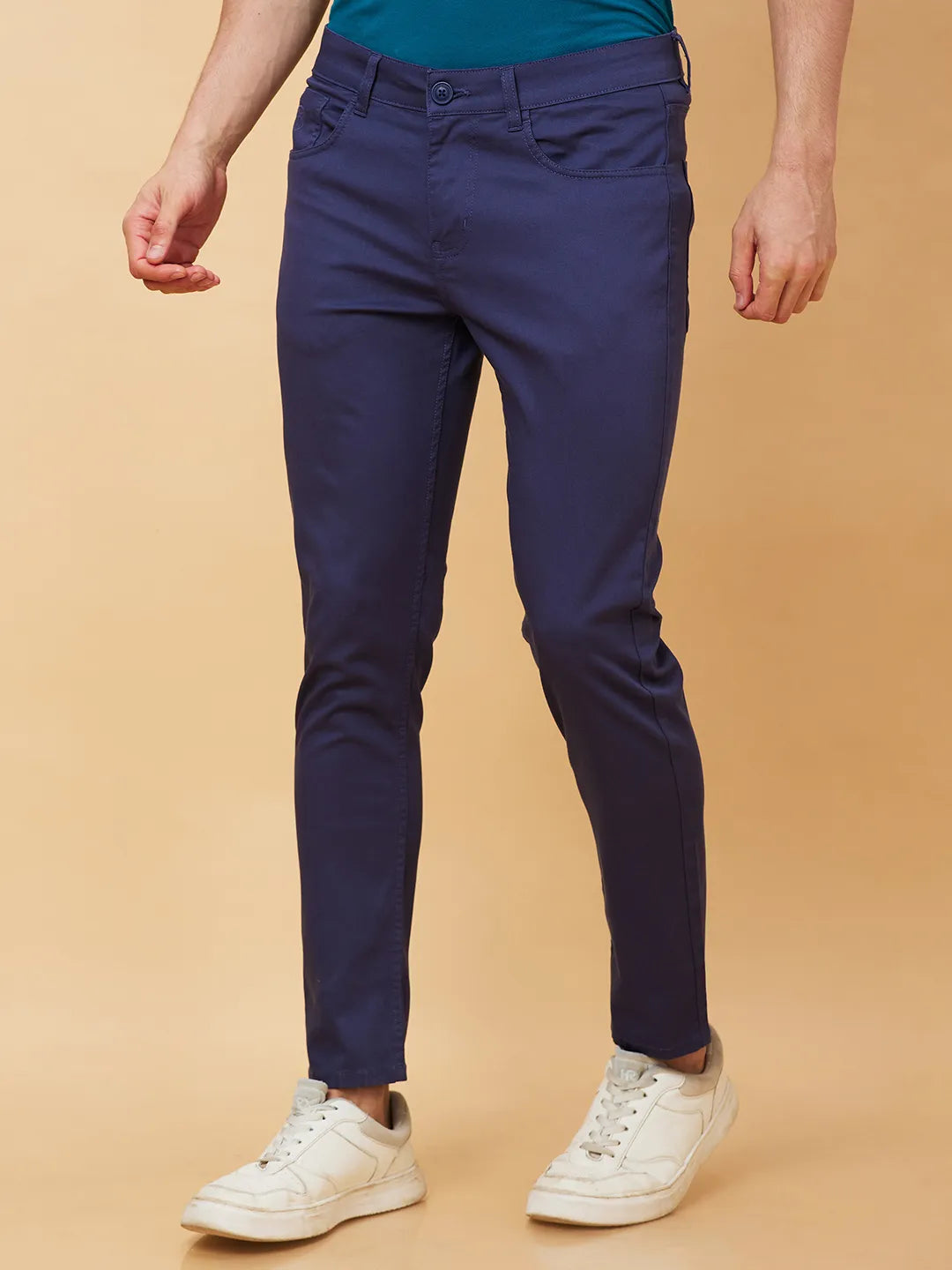 Being Human Clothing Men Cropped Fit Chino-Navy