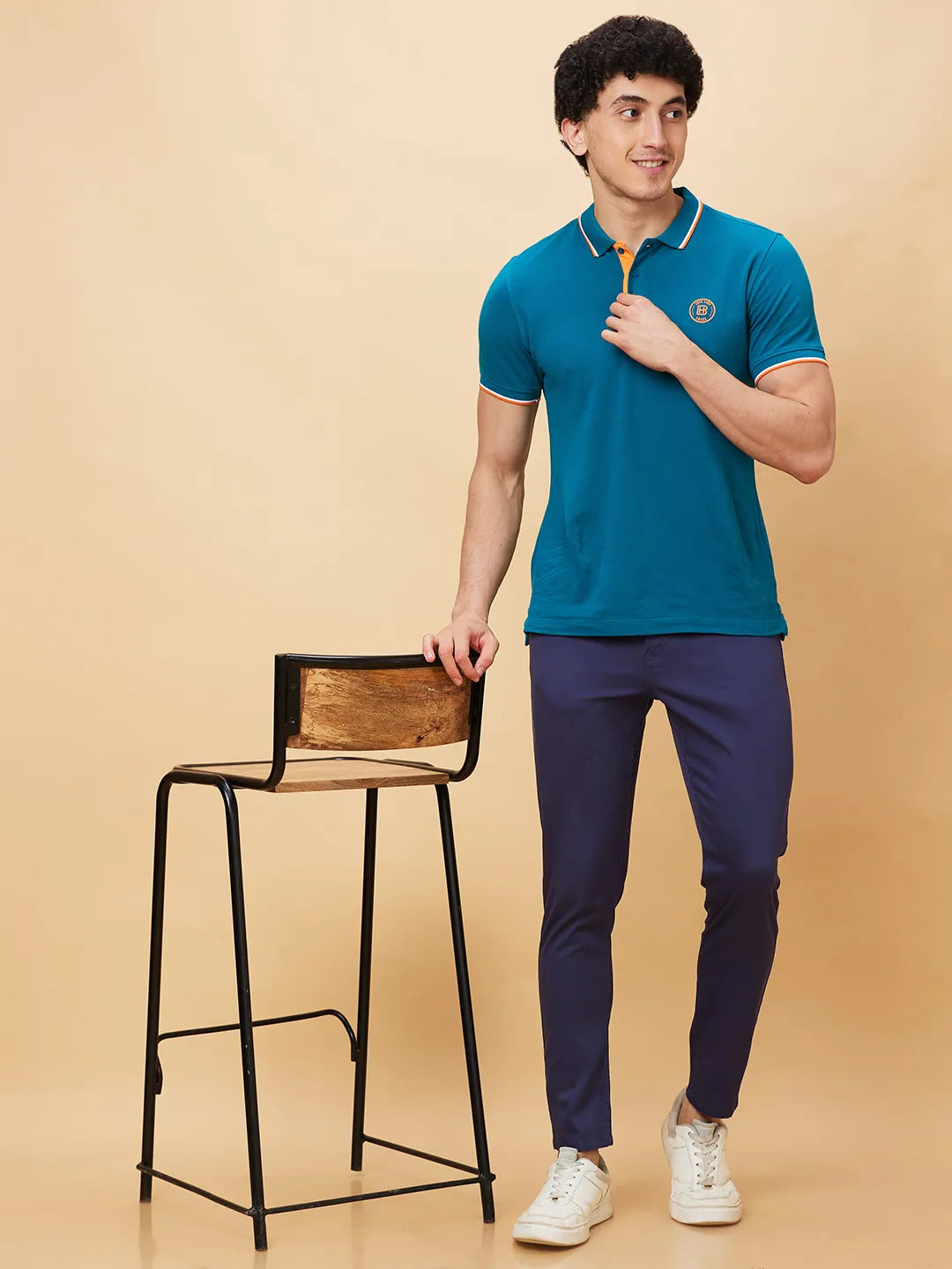 Being Human Clothing Men Cropped Fit Chino-Navy