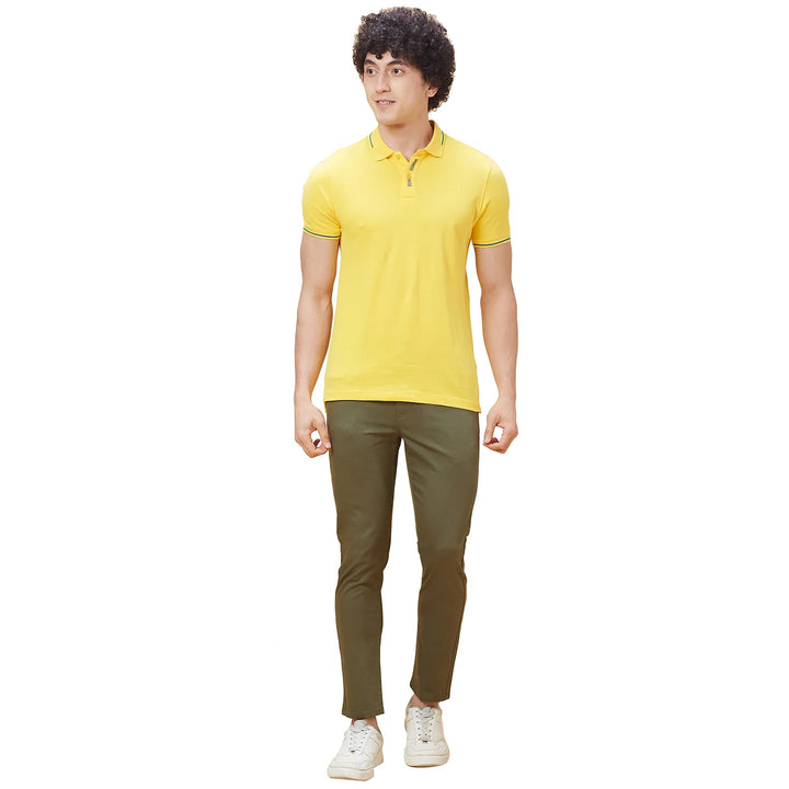 Green Cropped Fit Men's Chinos by Being Human Clothing