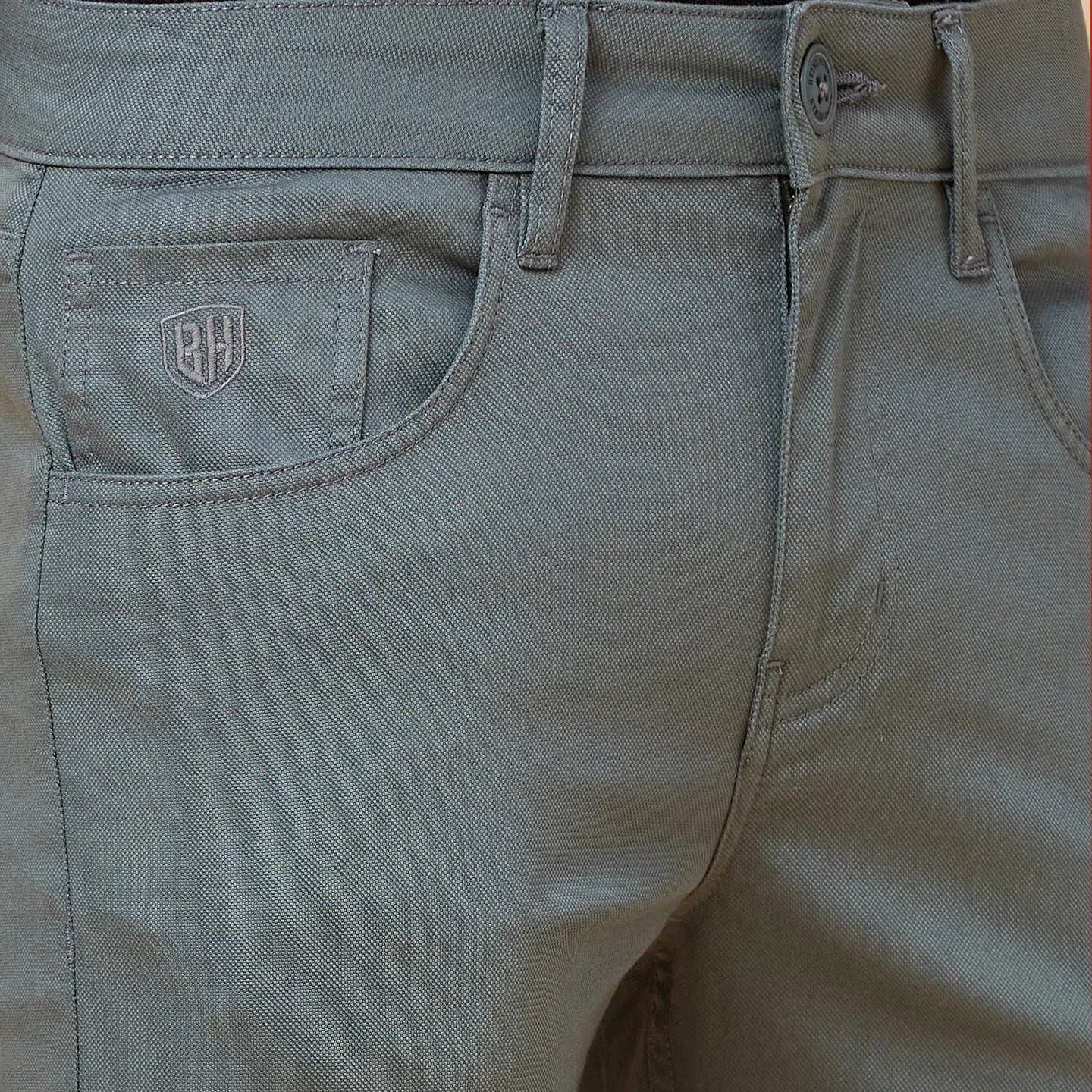 Being Human Clothing Men Cropped Fit Chino-Steel Grey