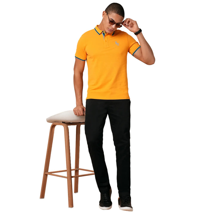 Black Slim Fit Chinos For Men By Being Human Clothing