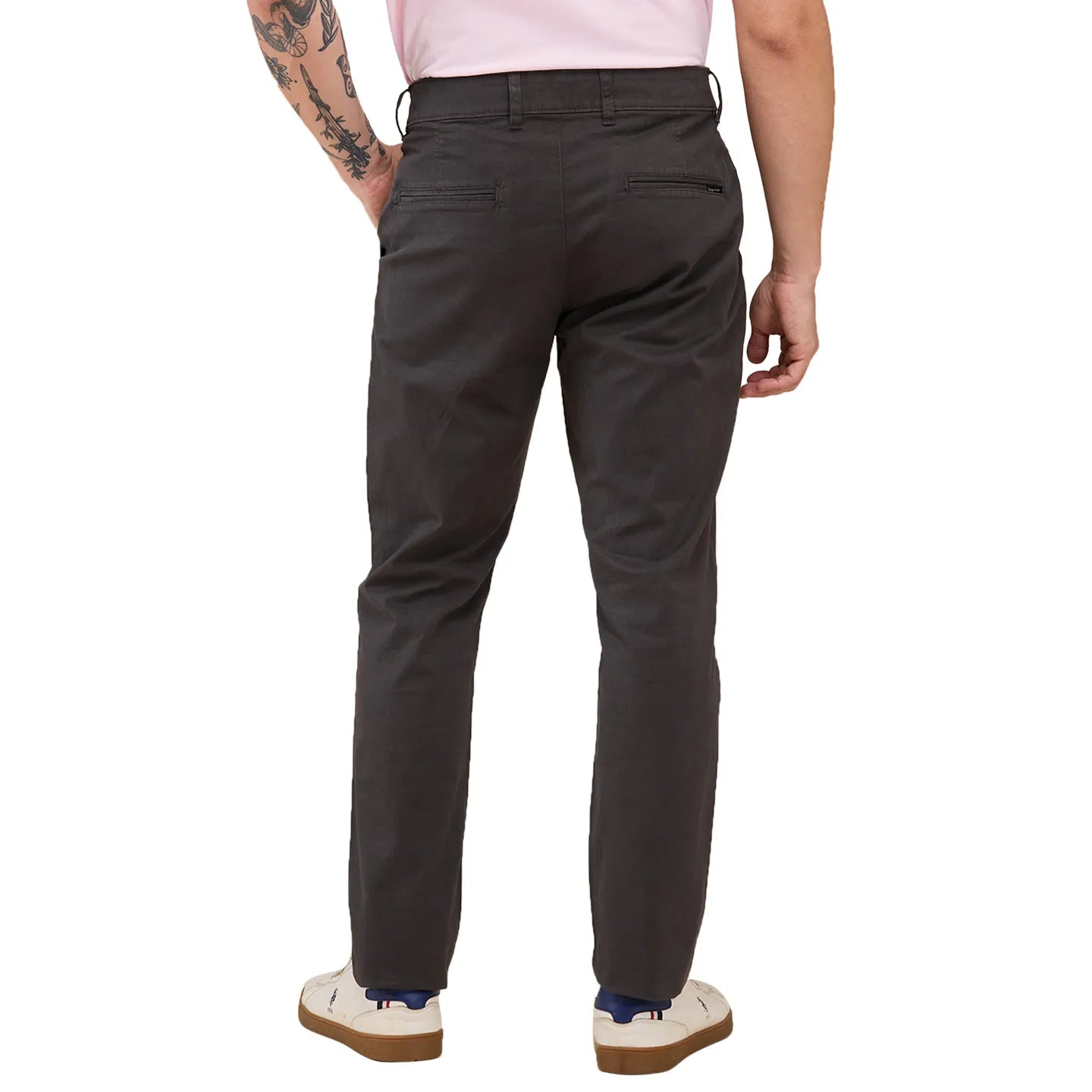 Grey Slim Fit Men's Chinos by Being Human Clothing