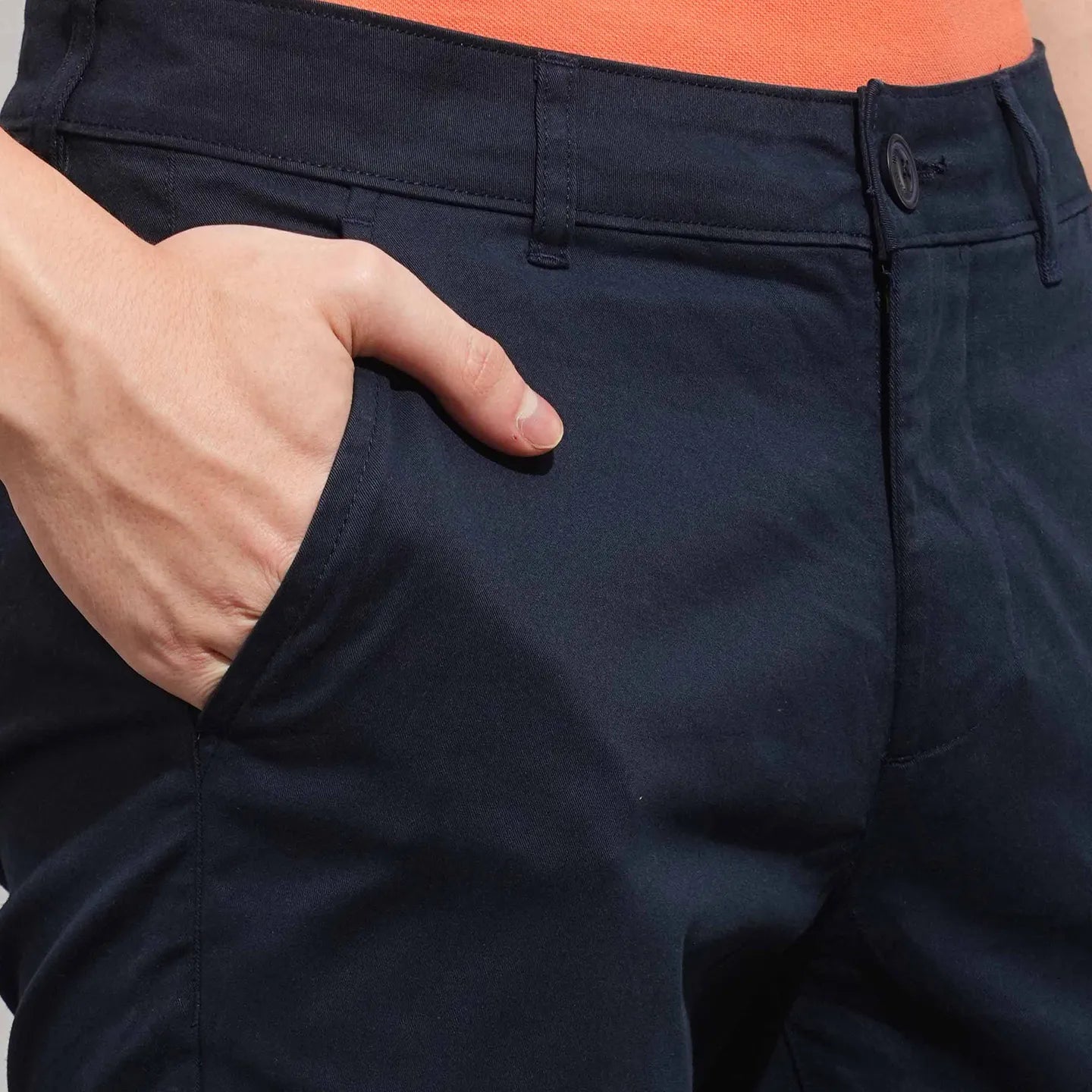 Being Human Clothing Mens-Bottom Chino Navy