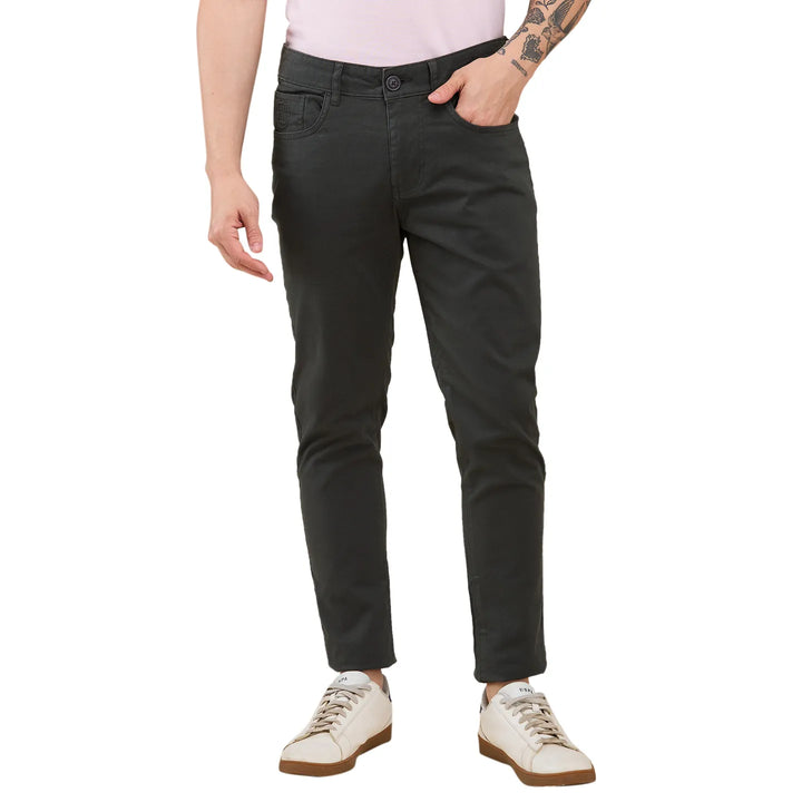 Green Cropped fit Men's Chinos by Being Human Clothing