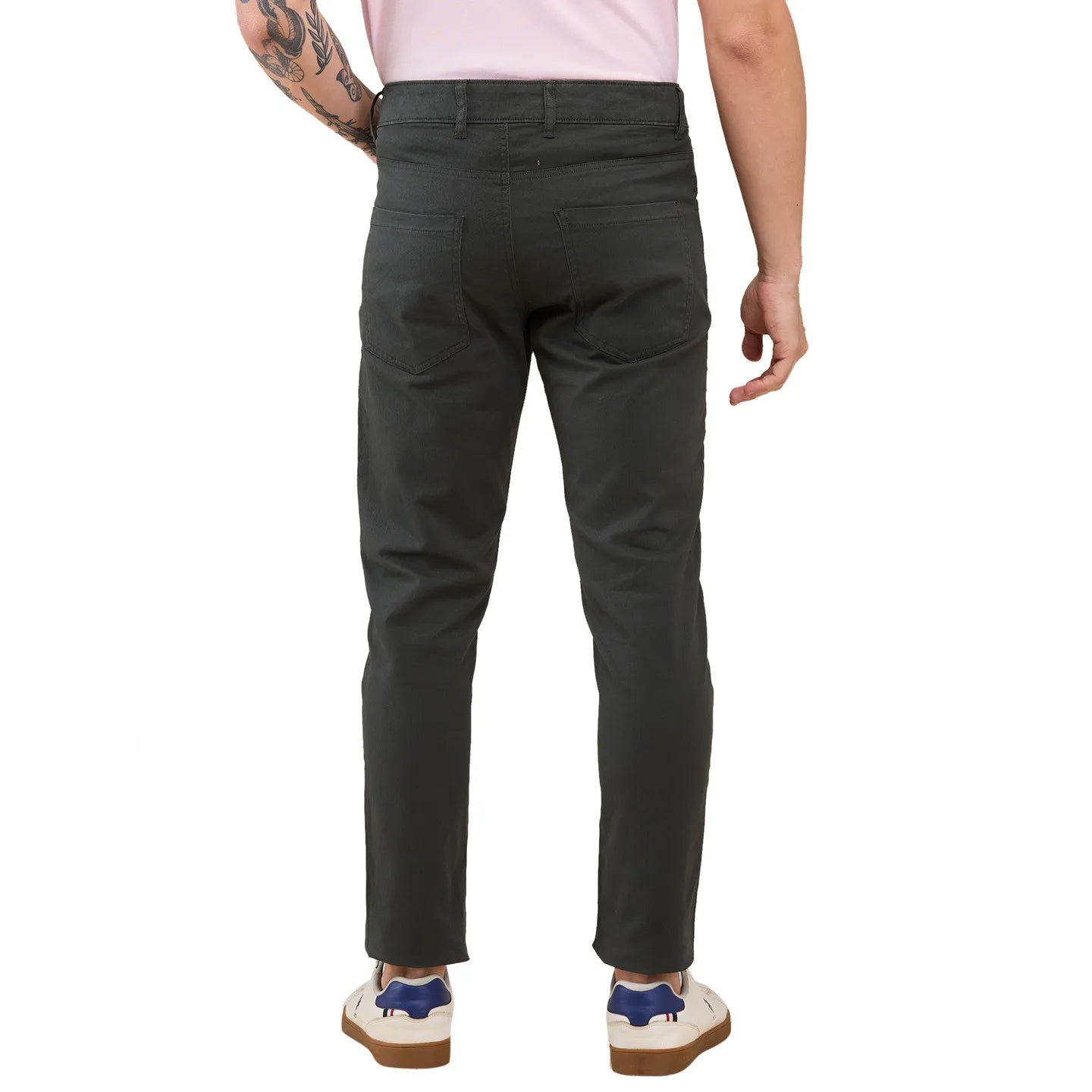 Green Cropped fit Men's Chinos by Being Human Clothing
