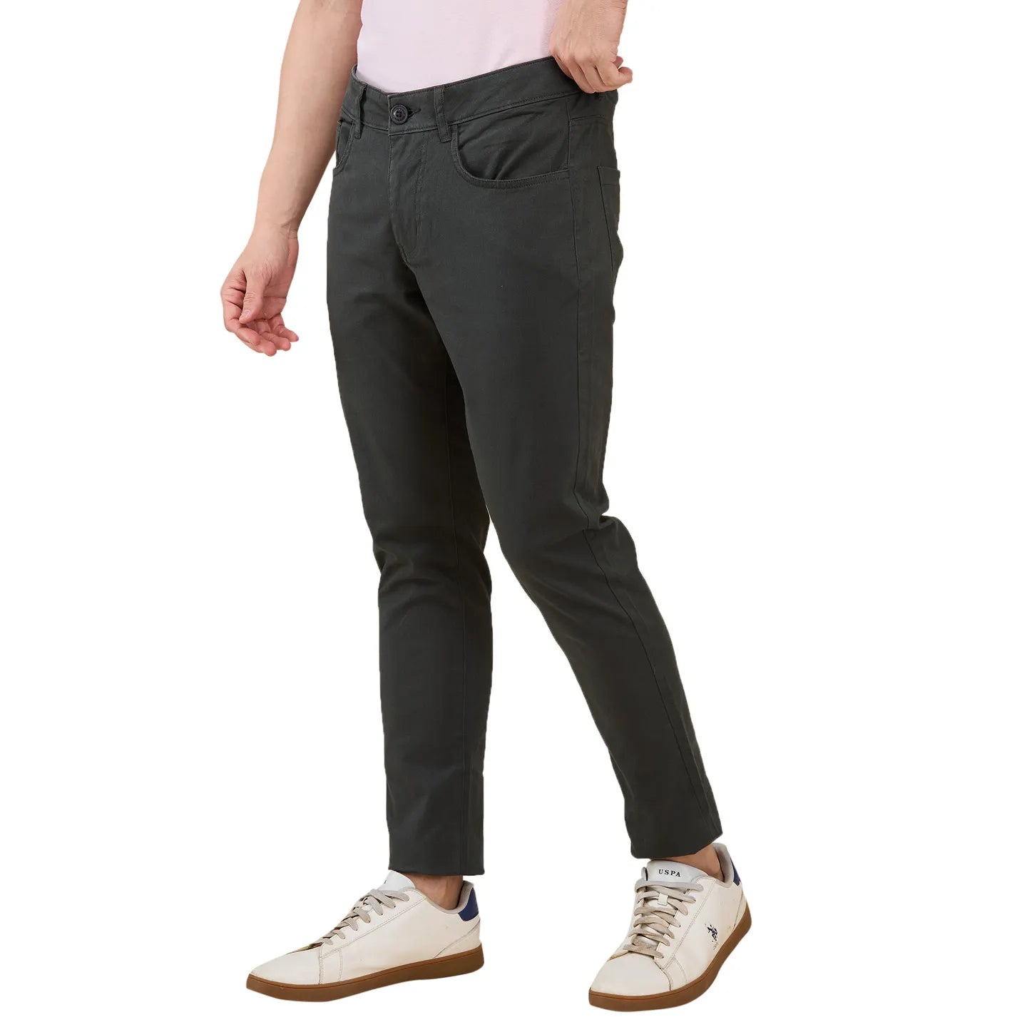 Green Cropped fit Men's Chinos by Being Human Clothing