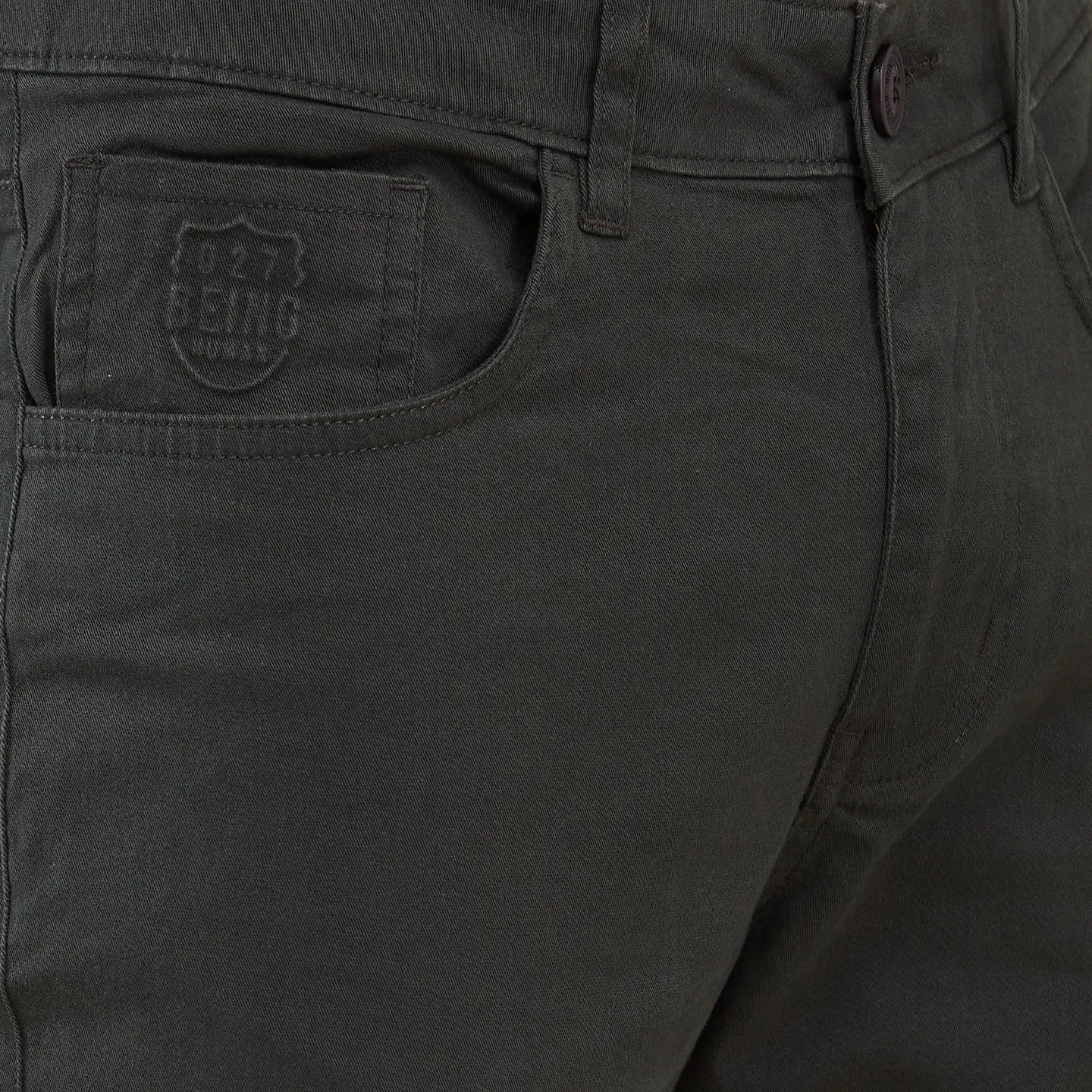 Green Cropped fit Men's Chinos by Being Human Clothing