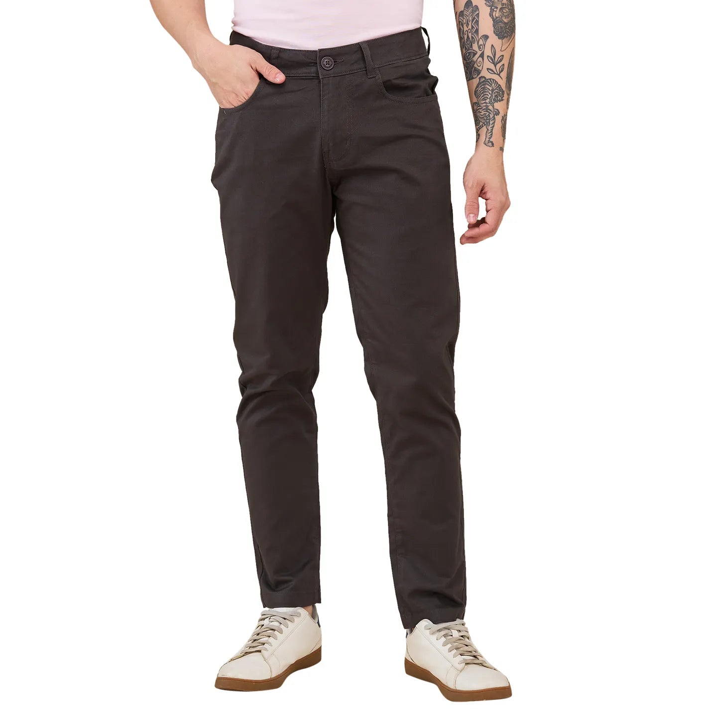 Being Human Clothing-Mens-Bottom-Chino Charcoal
