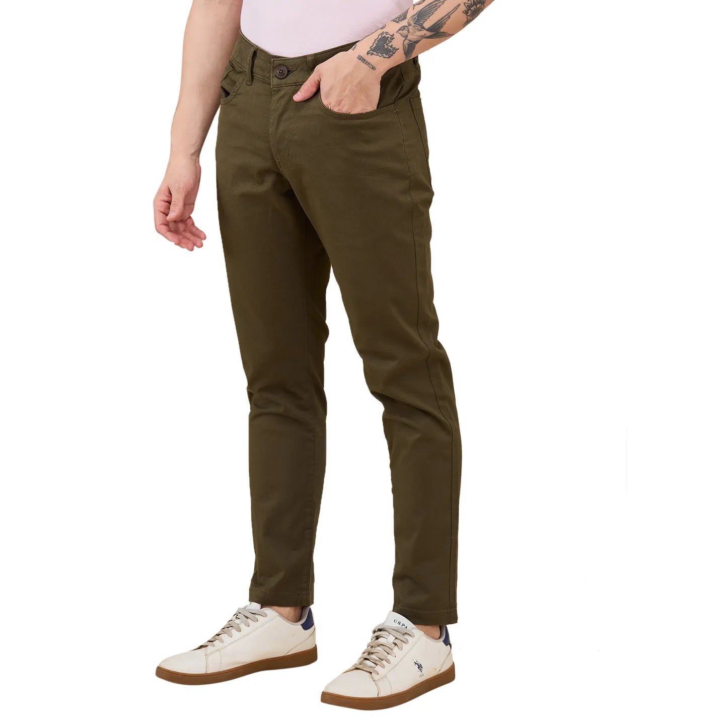 Being Human Clothing-Mens-Bottom-Chino Olive