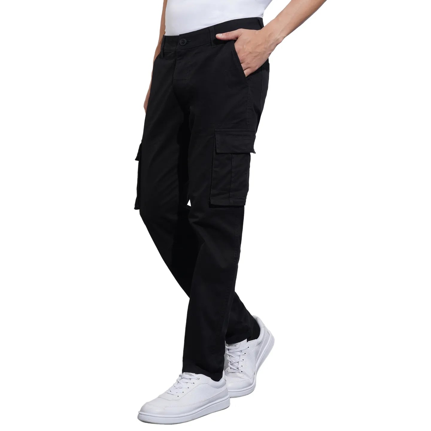 Being Human Clothing-Mens-Bottom-Cargo Black