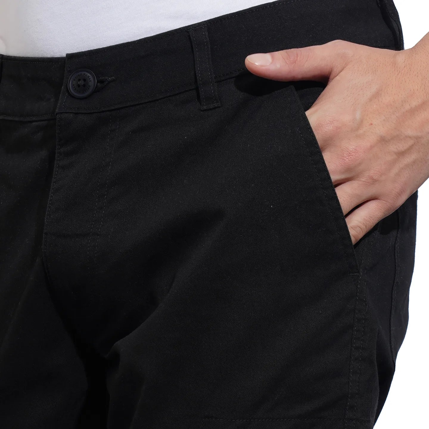 Being Human Clothing-Mens-Bottom-Cargo Black