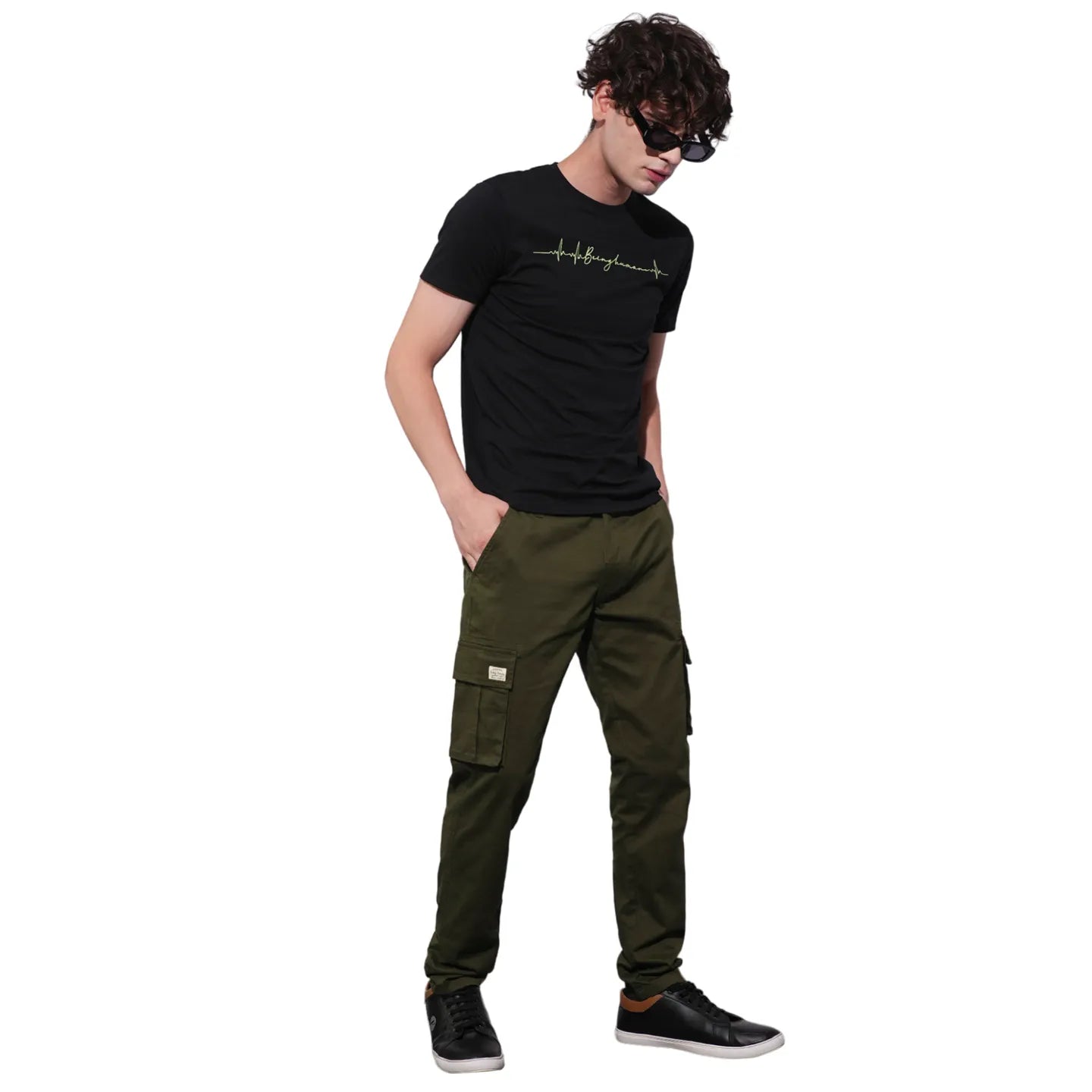 Being Human Clothing Mens-Bottom Cargo Olive