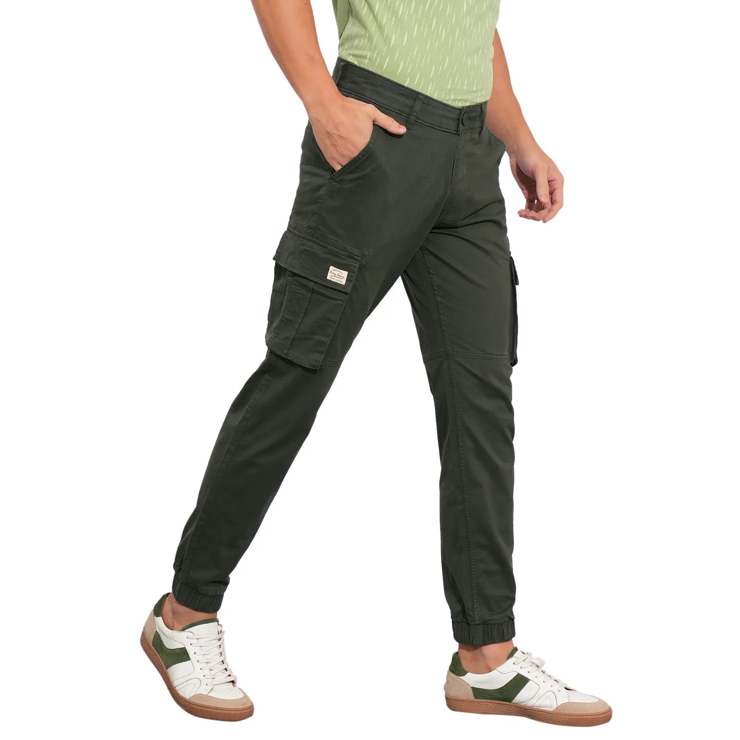 Green Jogger fit Men's Joggers by Being Human Clothing