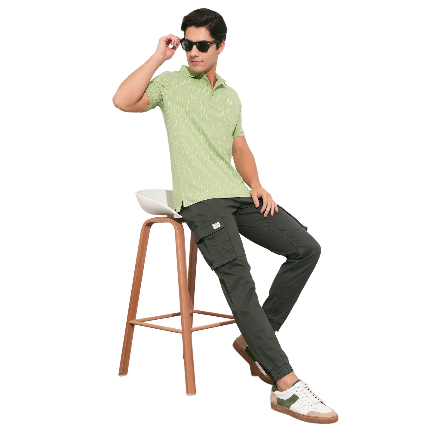 Green Jogger fit Men's Joggers by Being Human Clothing