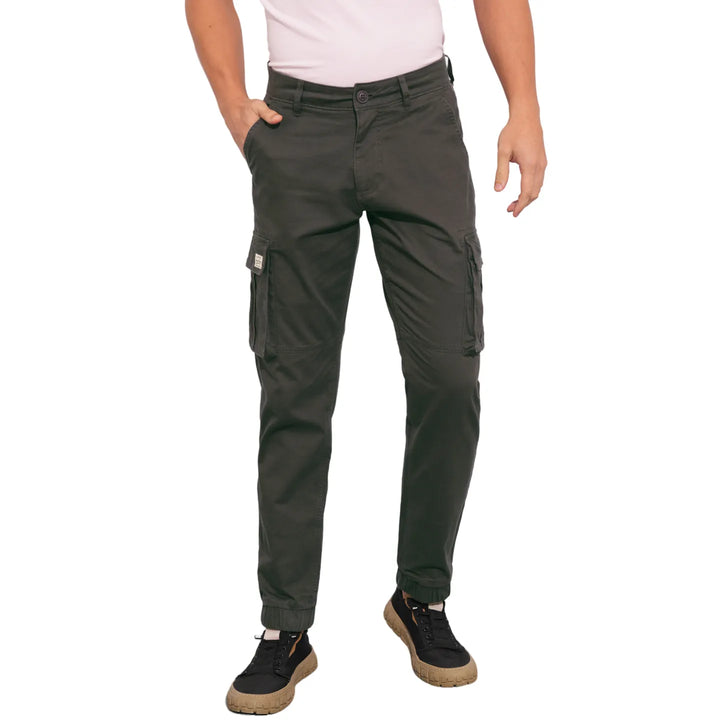 Charcoal Slim Fit Joggers For Men By Being Human Clothing