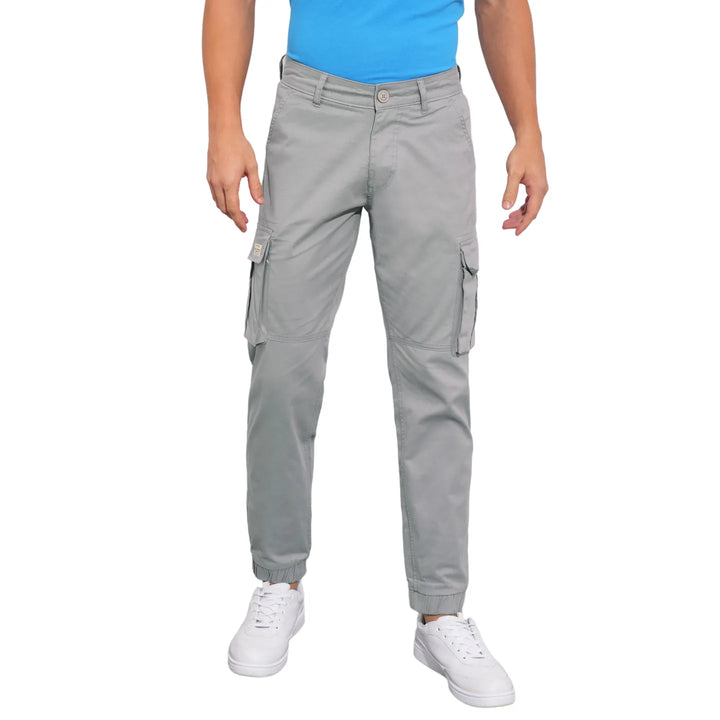 Grey Regular Fit Joggers For Men By Being Human Clothing
