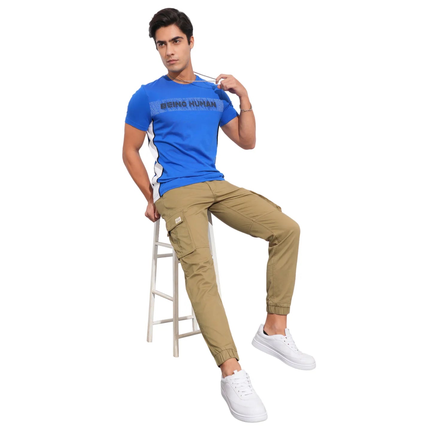 Khaki Jogger fit Men's Joggers by Being Human Clothing