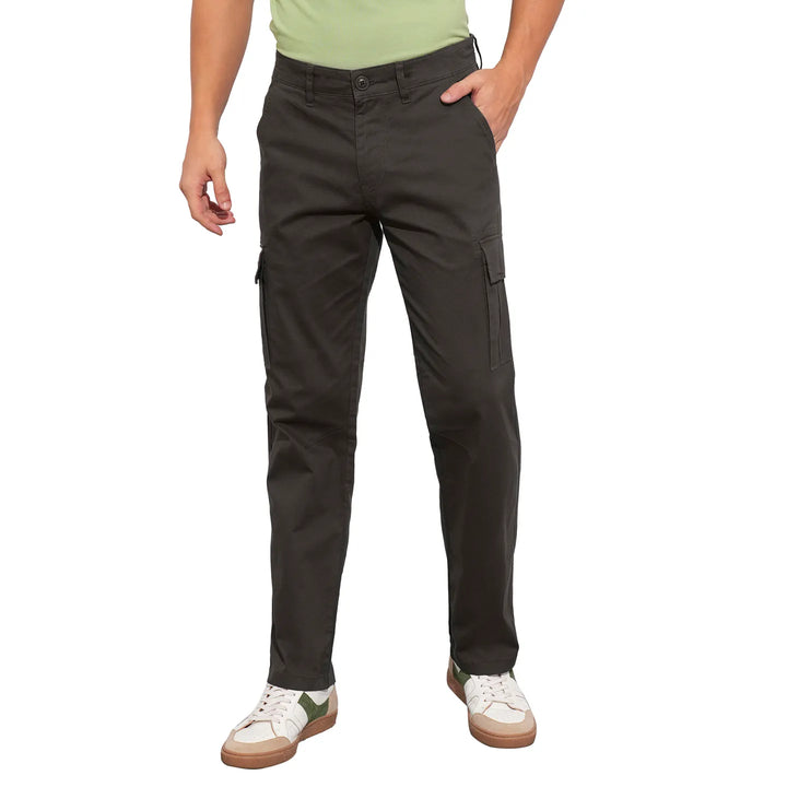 Grey Easy Fit Men's Cargos by Being Human Clothing