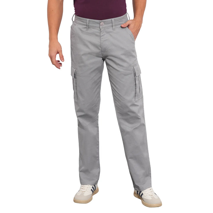 Grey Easy Fit Men's Cargos by Being Human Clothing