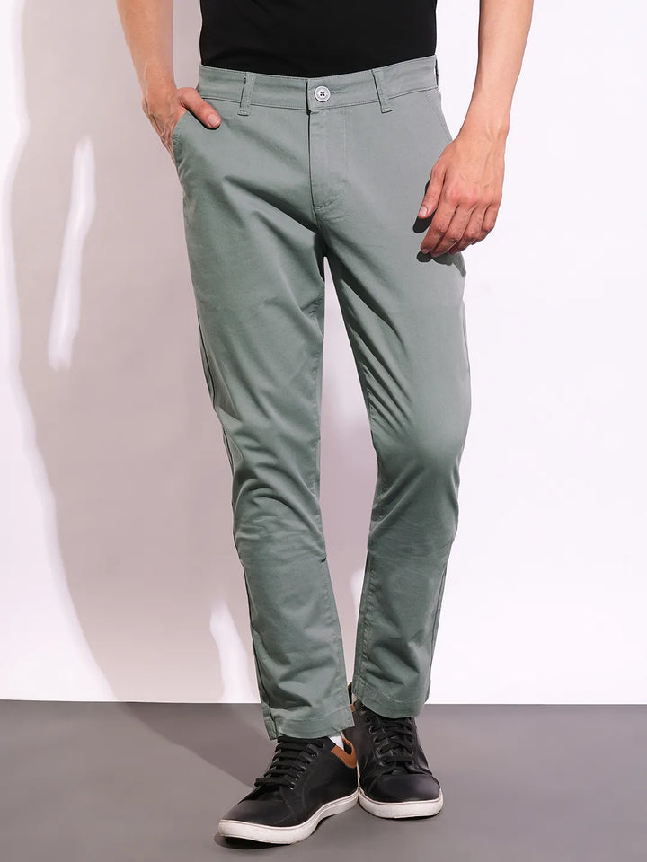 Grey Slim Fit Men's Chinos