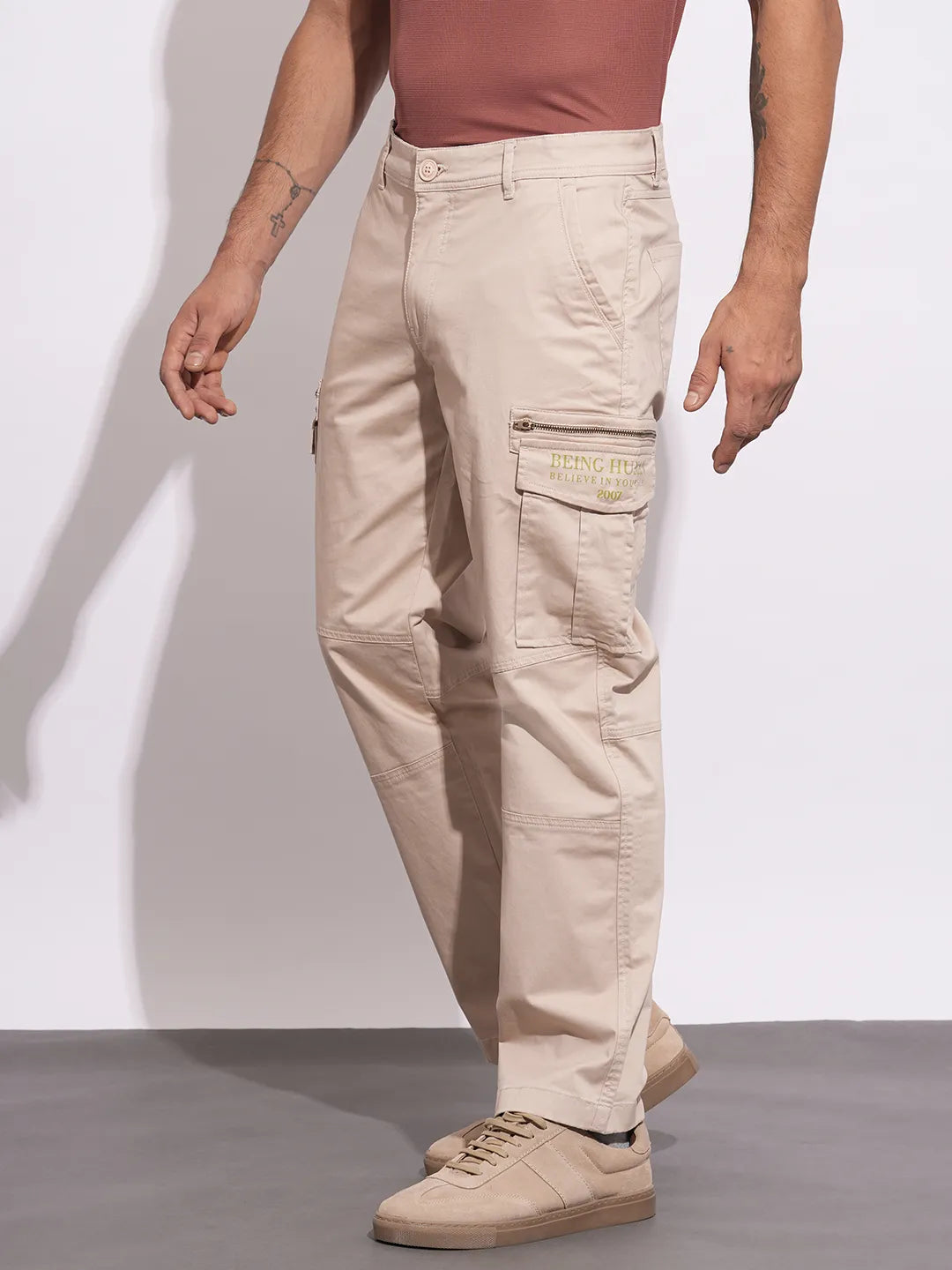 Sand Easy Fit Cargos for Men By Being Human Clothing