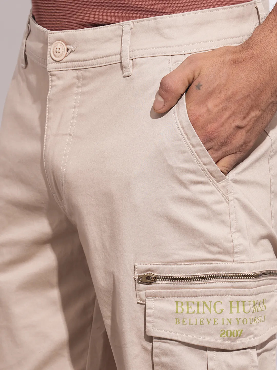 Sand Easy Fit Cargos for Men By Being Human Clothing