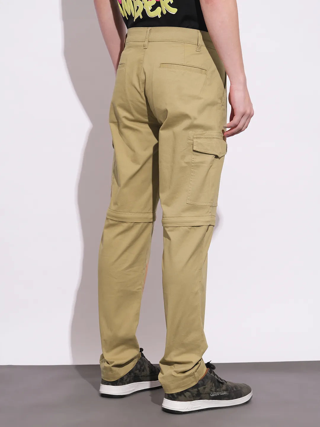 Being Human Clothing Mens-Bottom Cargo Dk.Khaki