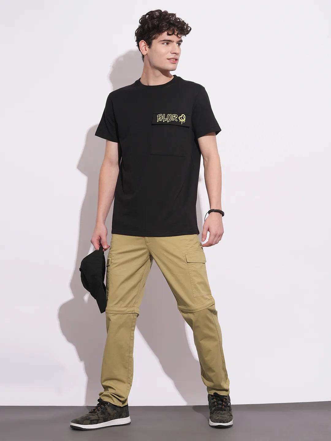 Being Human Clothing Mens-Bottom Cargo Dk.Khaki