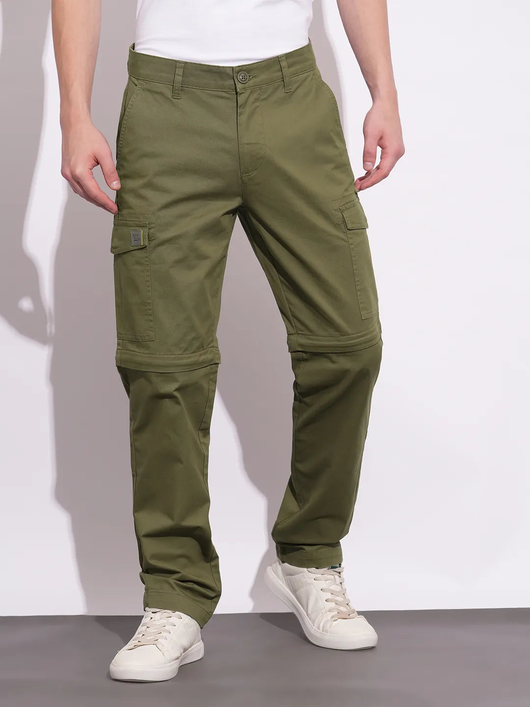 Green Easy Fit Men's Cargos by Being Human Clothing